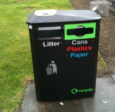 Recycling bins have been set up in 40 public locations across Scotland